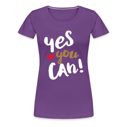 Frauen Premium T-Shirt - Yes you can! - Lila