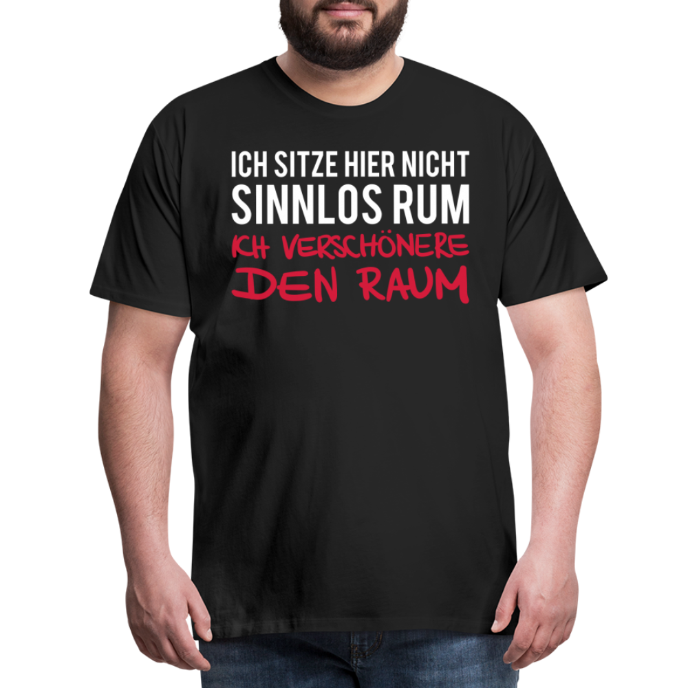 Männer Premium T-Shirt Ich sitze hier - Schwarz