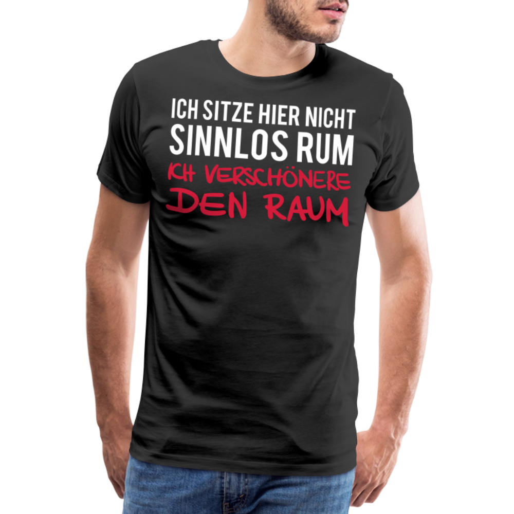 Männer Premium T-Shirt Ich sitze hier - Schwarz