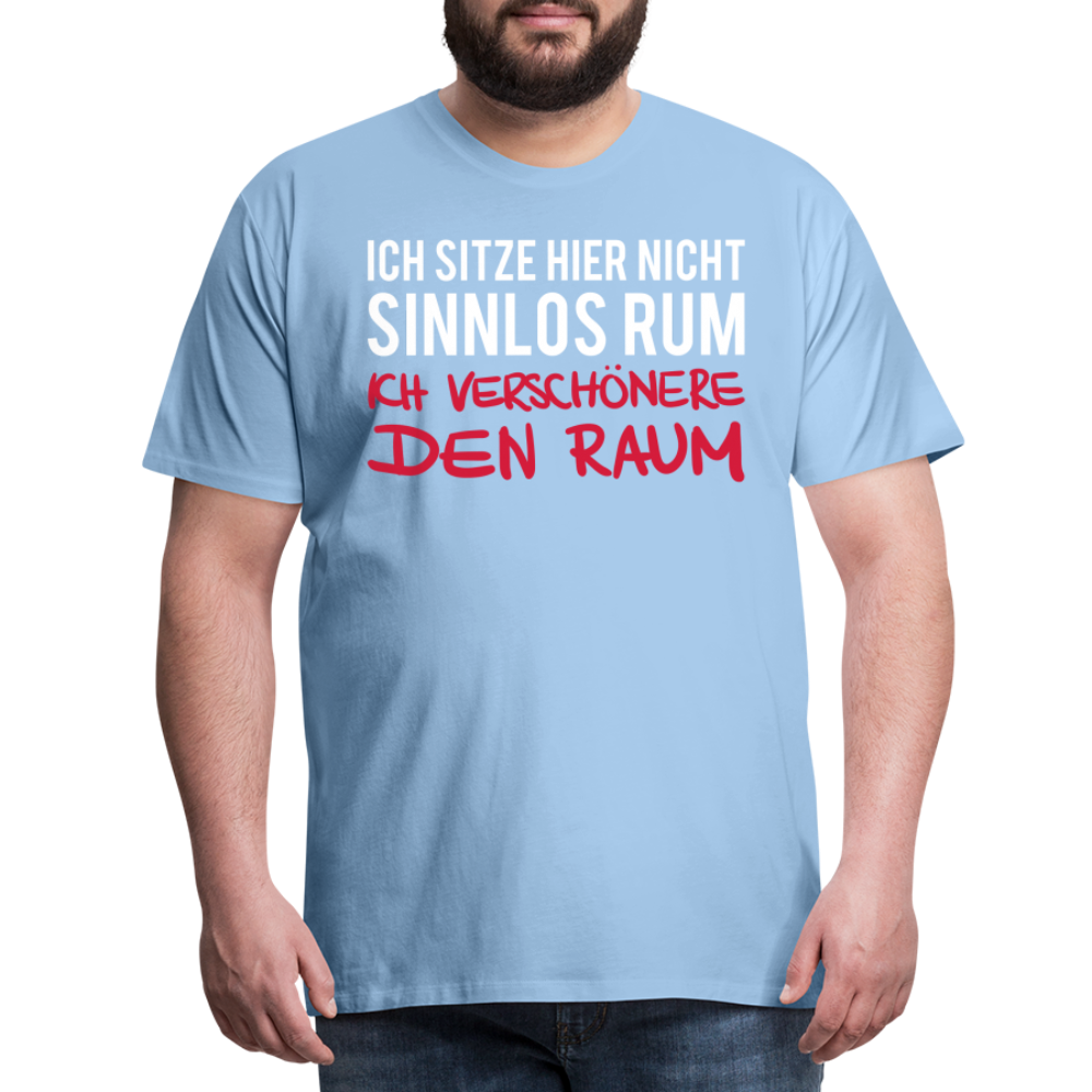 Männer Premium T-Shirt Ich sitze hier - Sky