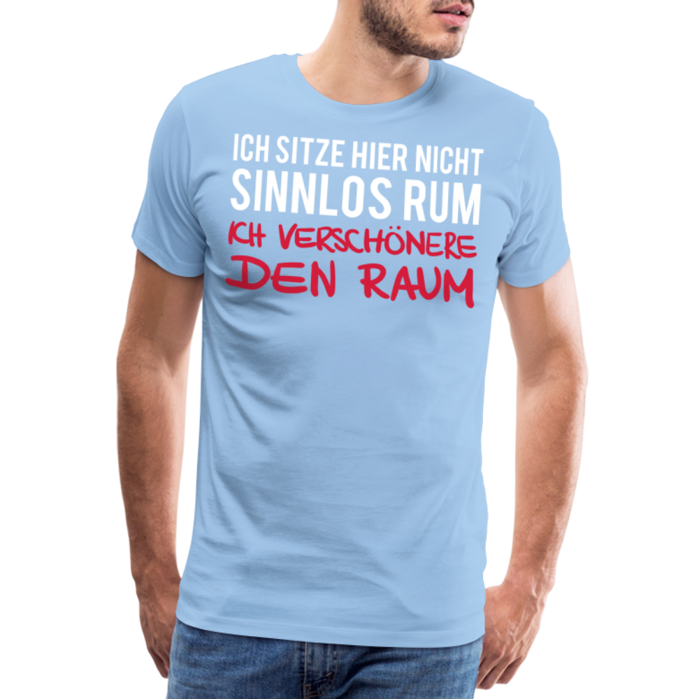 Männer Premium T-Shirt Ich sitze hier - Sky