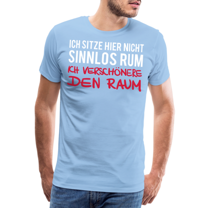 Männer Premium T-Shirt Ich sitze hier - Sky