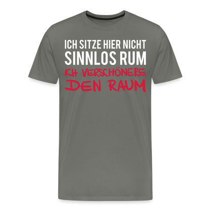 Männer Premium T-Shirt Ich sitze hier - Asphalt