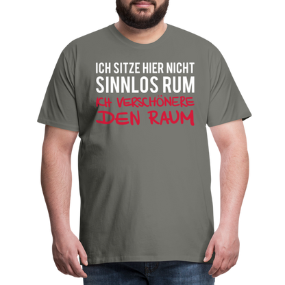 Männer Premium T-Shirt Ich sitze hier - Asphalt