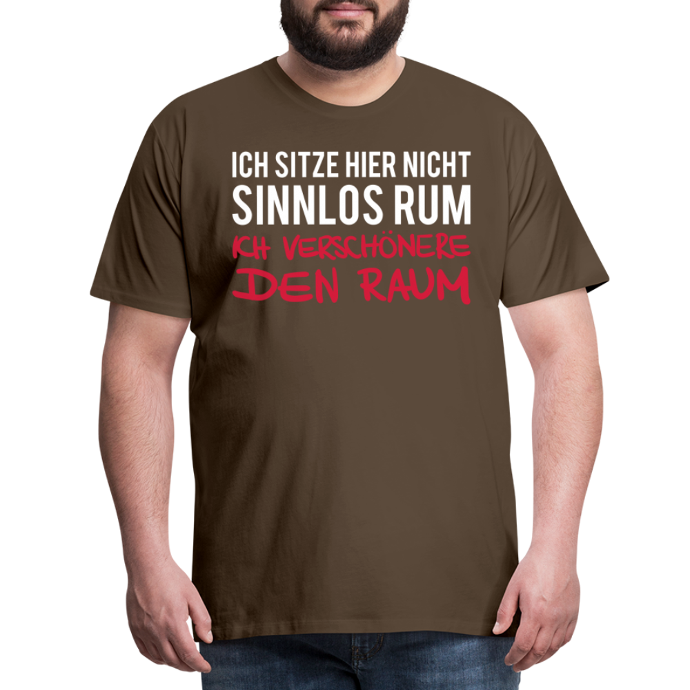 Männer Premium T-Shirt Ich sitze hier - Edelbraun