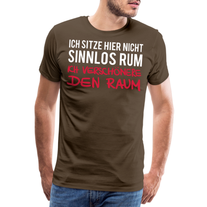 Männer Premium T-Shirt Ich sitze hier - Edelbraun