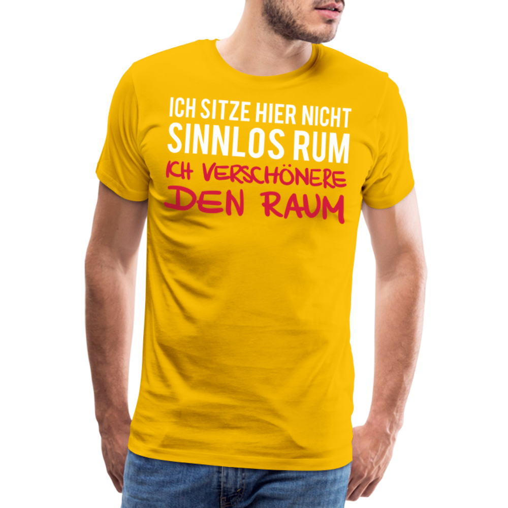 Männer Premium T-Shirt Ich sitze hier - Sonnengelb