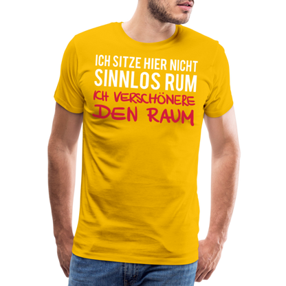 Männer Premium T-Shirt Ich sitze hier - Sonnengelb