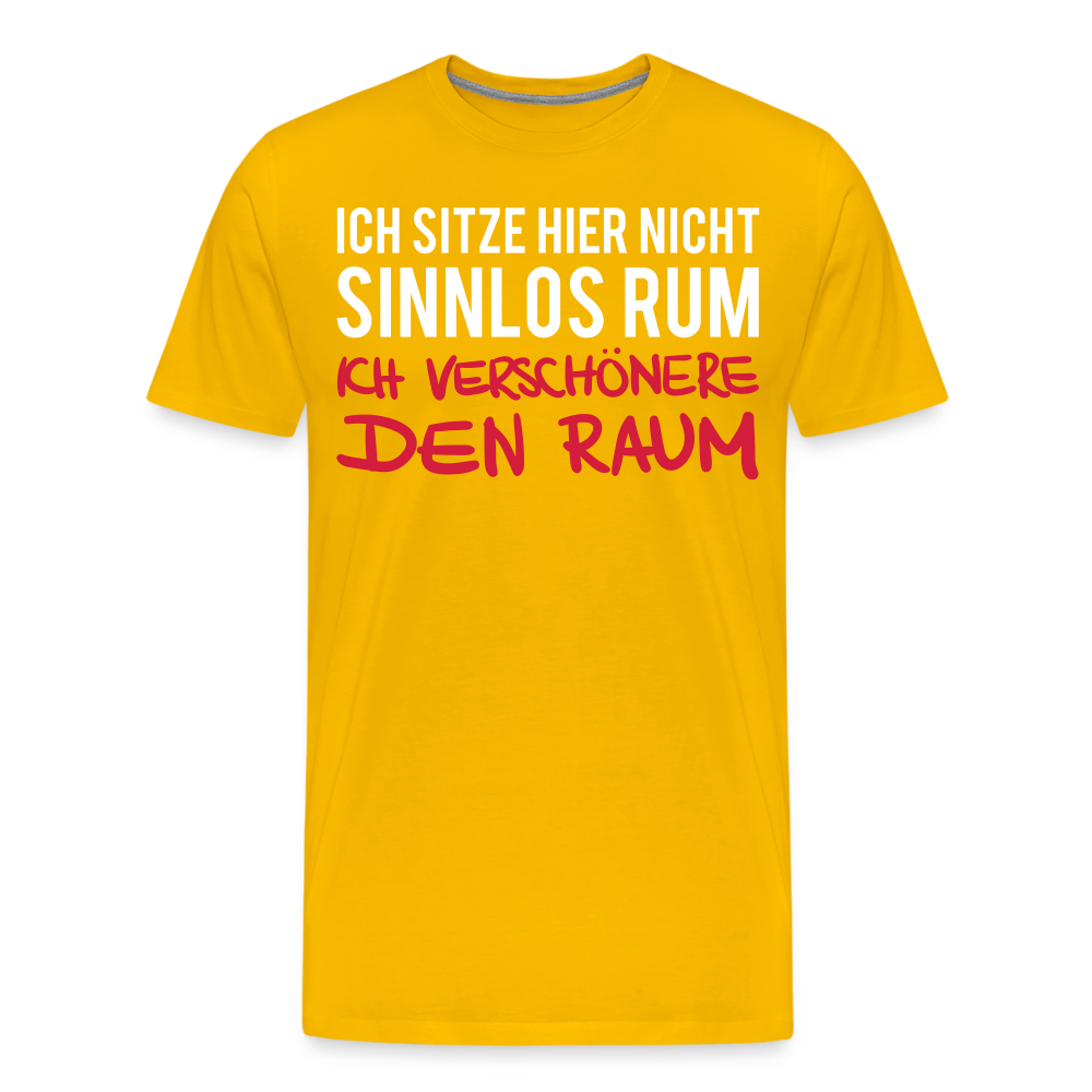 Männer Premium T-Shirt Ich sitze hier - Sonnengelb