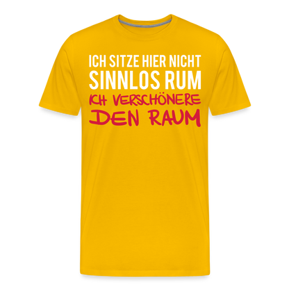 Männer Premium T-Shirt Ich sitze hier - Sonnengelb