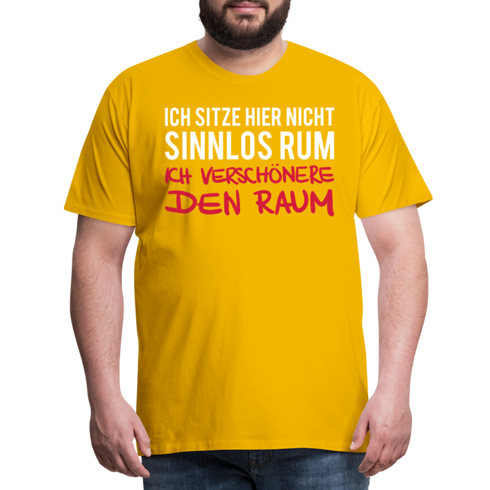 Männer Premium T-Shirt Ich sitze hier - Sonnengelb