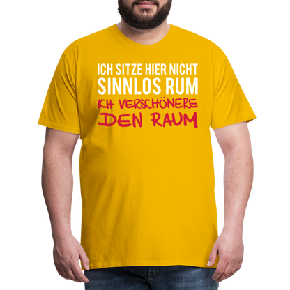 Männer Premium T-Shirt Ich sitze hier - Sonnengelb