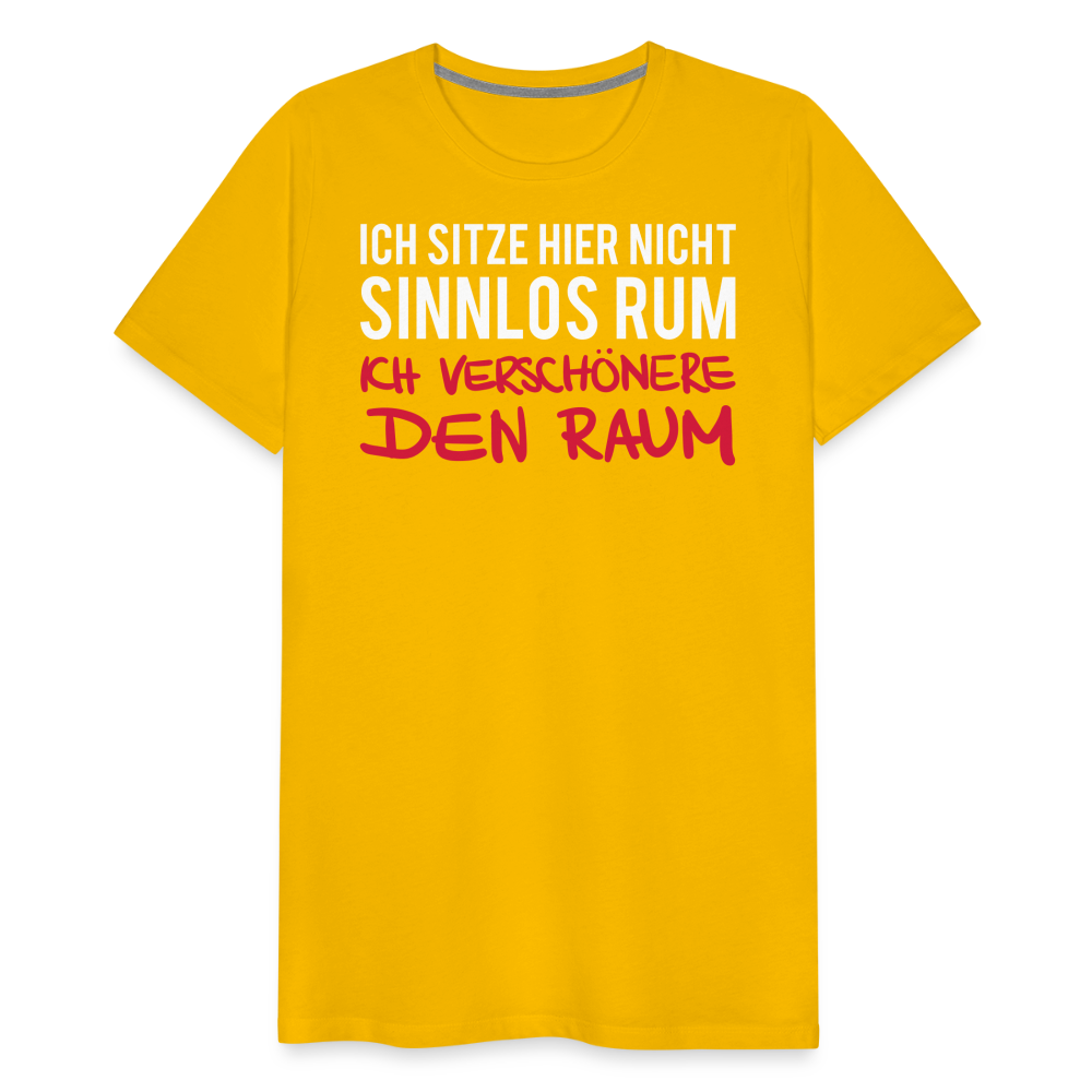 Männer Premium T-Shirt Ich sitze hier - Sonnengelb