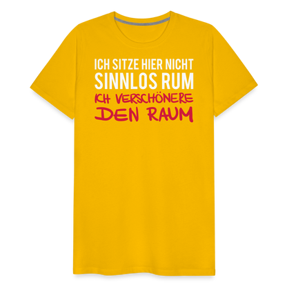 Männer Premium T-Shirt Ich sitze hier - Sonnengelb