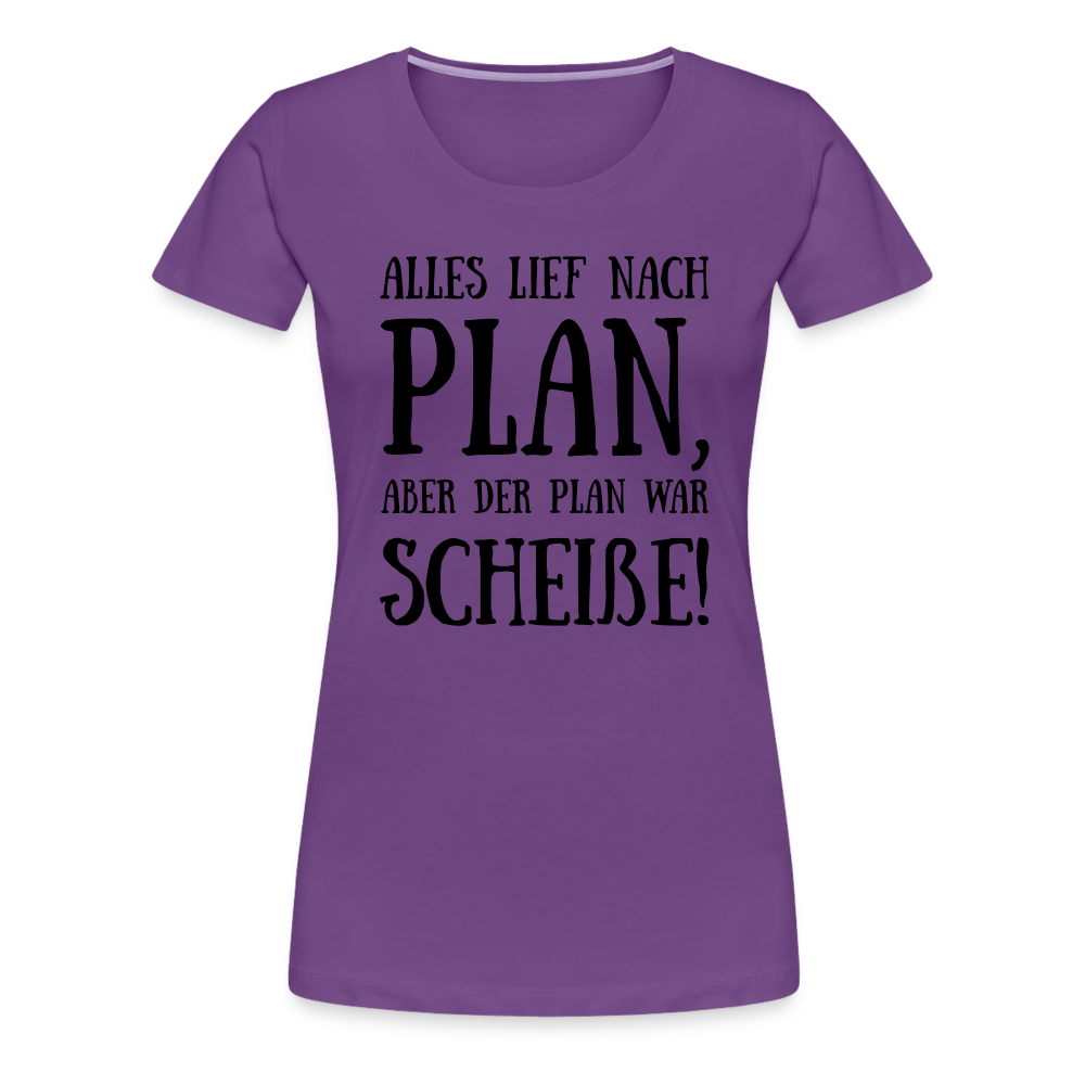 Frauen Premium T-Shirt - Nach Plan - Lila