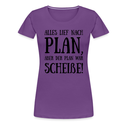 Frauen Premium T-Shirt - Nach Plan - Lila