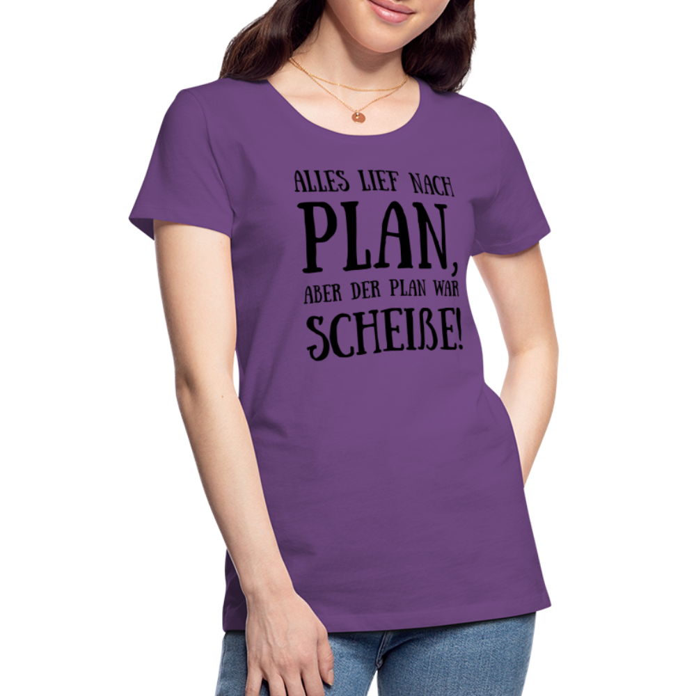 Frauen Premium T-Shirt - Nach Plan - Lila