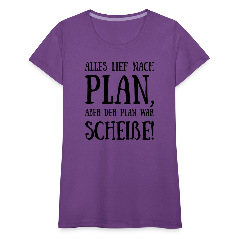 Frauen Premium T-Shirt - Nach Plan - Lila