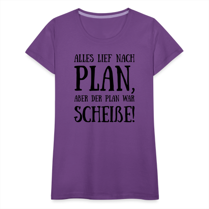 Frauen Premium T-Shirt - Nach Plan - Lila