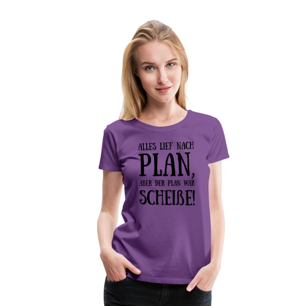 Frauen Premium T-Shirt - Nach Plan - Lila