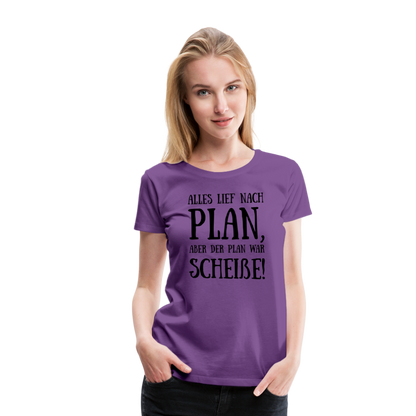 Frauen Premium T-Shirt - Nach Plan - Lila