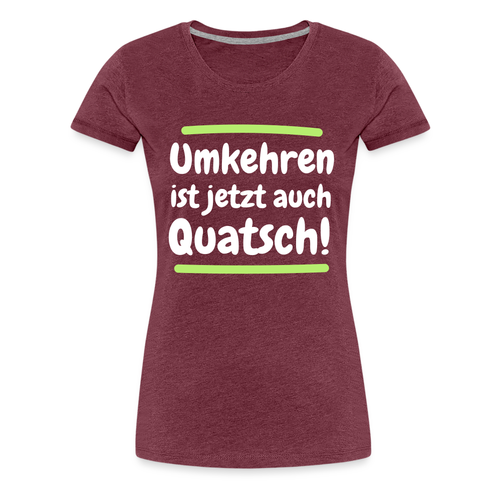 Frauen Premium T-Shirt - Umkehren - Bordeauxrot meliert