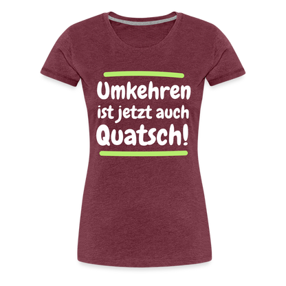 Frauen Premium T-Shirt - Umkehren - Bordeauxrot meliert