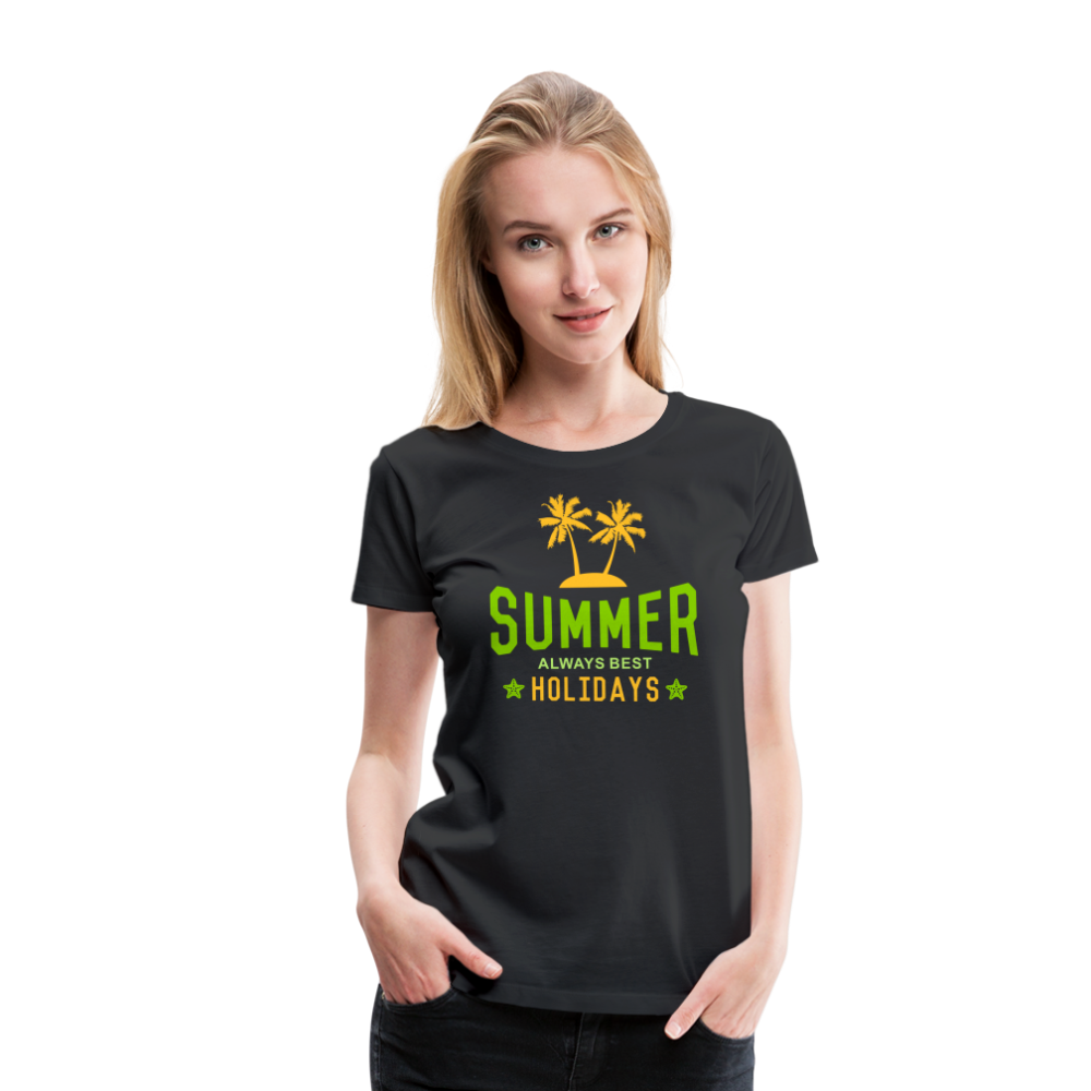 Frauen Premium T-Shirt - Summer - Schwarz