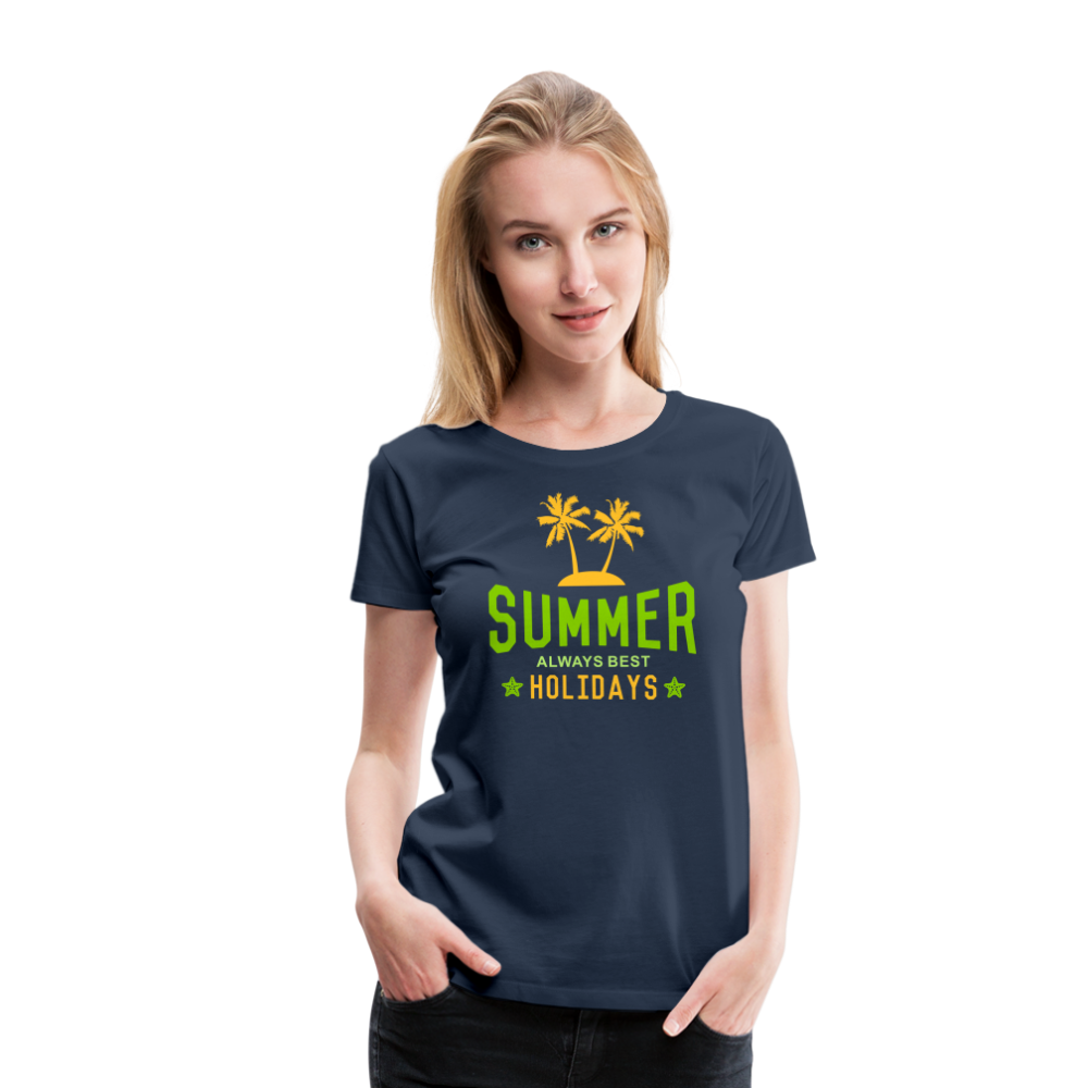 Frauen Premium T-Shirt - Summer - Navy