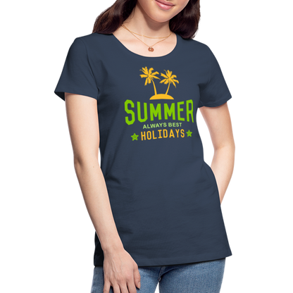 Frauen Premium T-Shirt - Summer - Navy