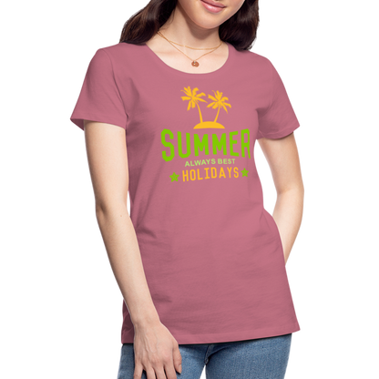 Frauen Premium T-Shirt - Summer - Malve