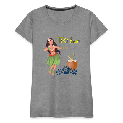 Frauen Premium T-Shirt - Tiki Bar - Grau meliert