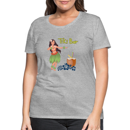 Frauen Premium T-Shirt - Tiki Bar - Grau meliert