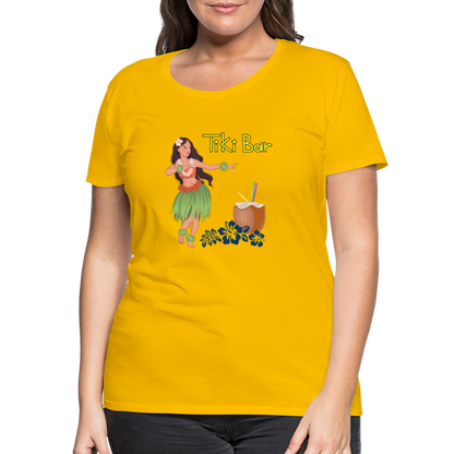 Frauen Premium T-Shirt - Tiki Bar - Sonnengelb