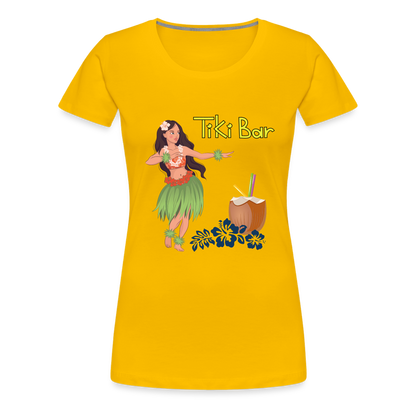 Frauen Premium T-Shirt - Tiki Bar - Sonnengelb