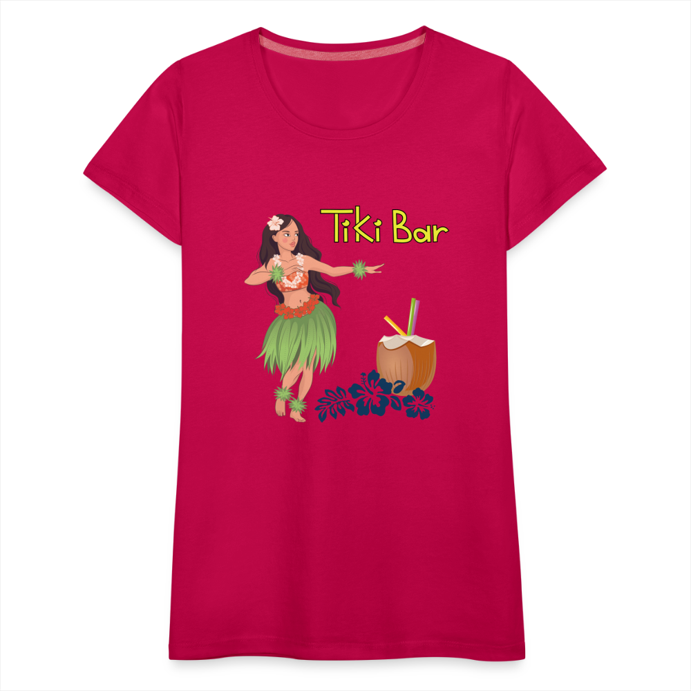 Frauen Premium T-Shirt - Tiki Bar - dunkles Pink