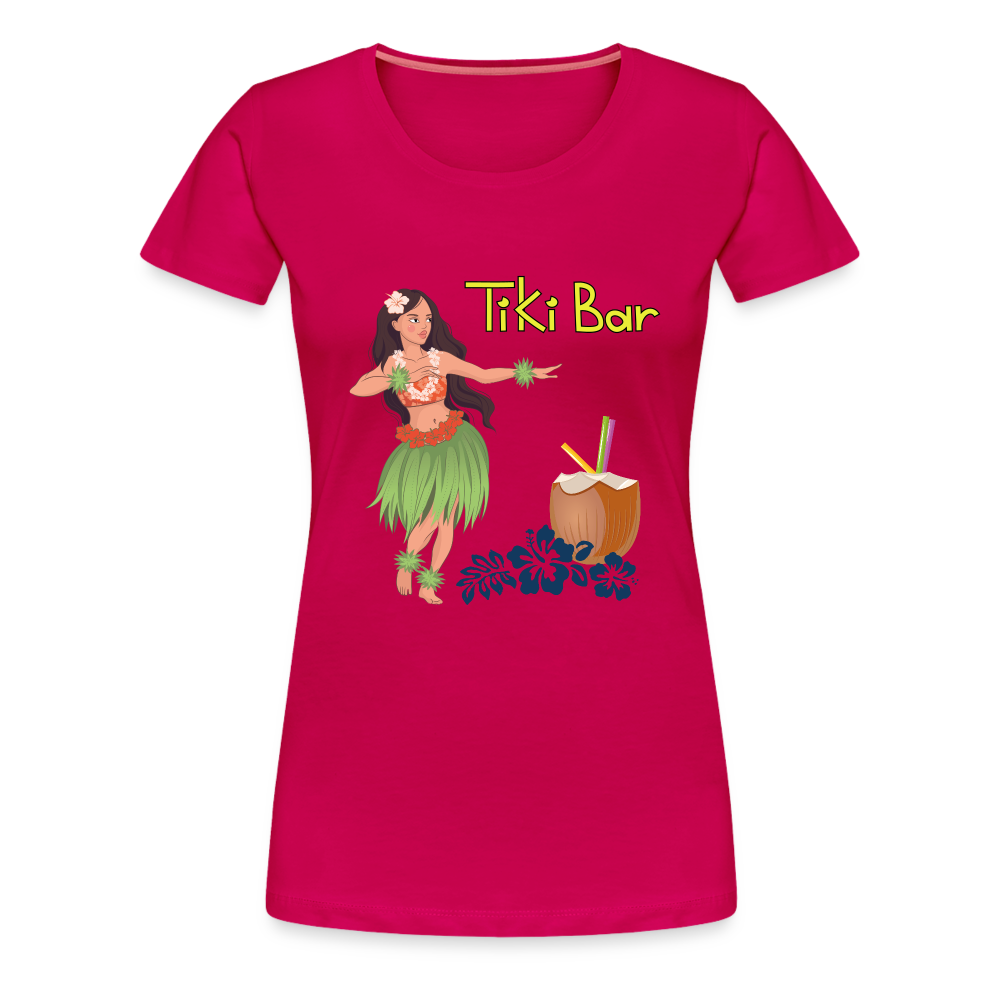 Frauen Premium T-Shirt - Tiki Bar - dunkles Pink