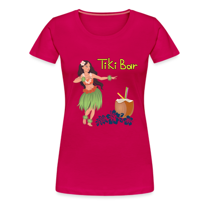 Frauen Premium T-Shirt - Tiki Bar - dunkles Pink