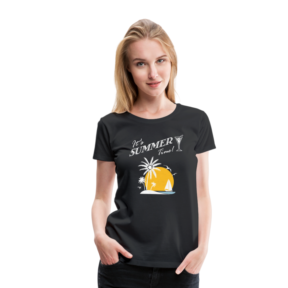 Frauen Premium T-Shirt - It's Summer Time - Schwarz