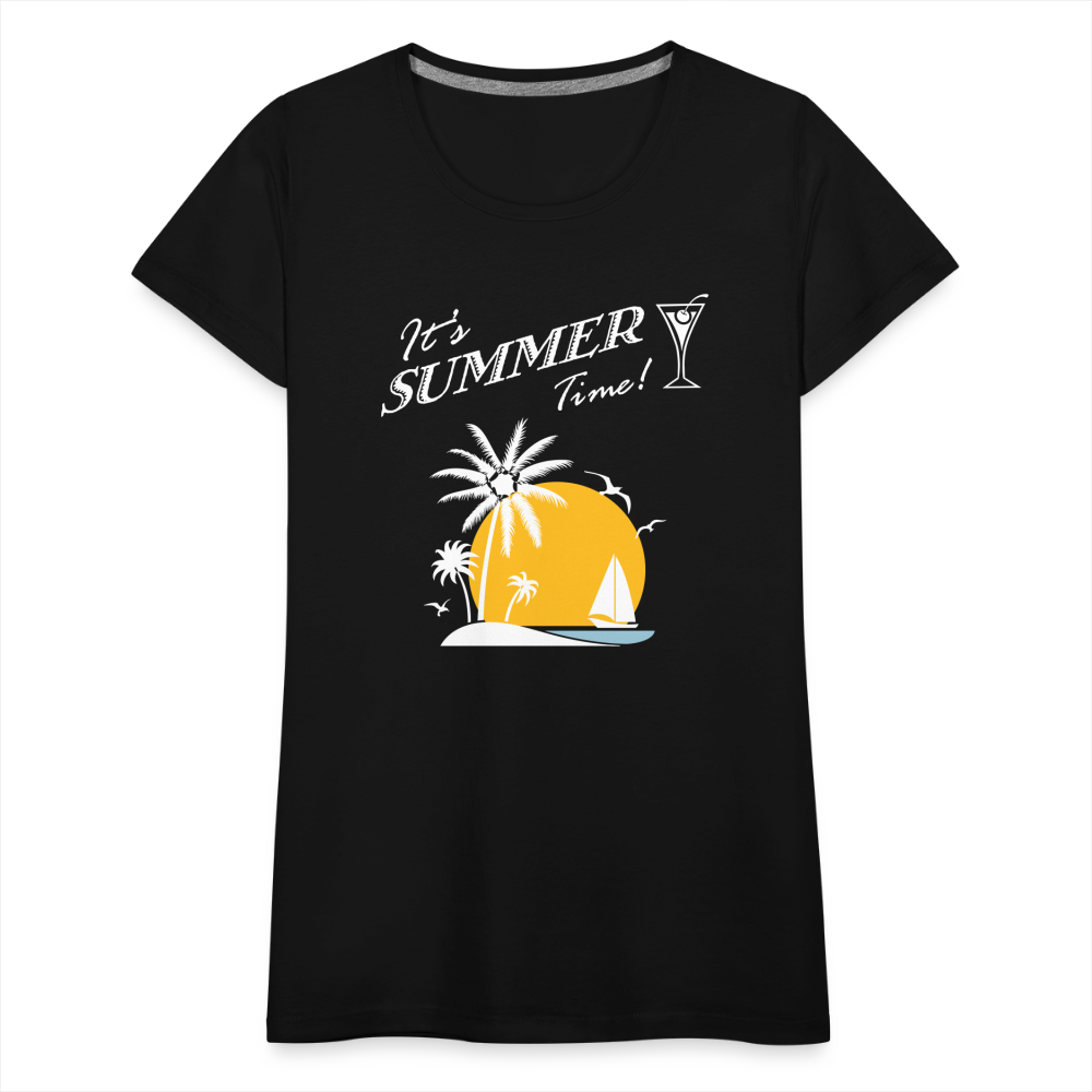 Frauen Premium T-Shirt - It's Summer Time - Schwarz