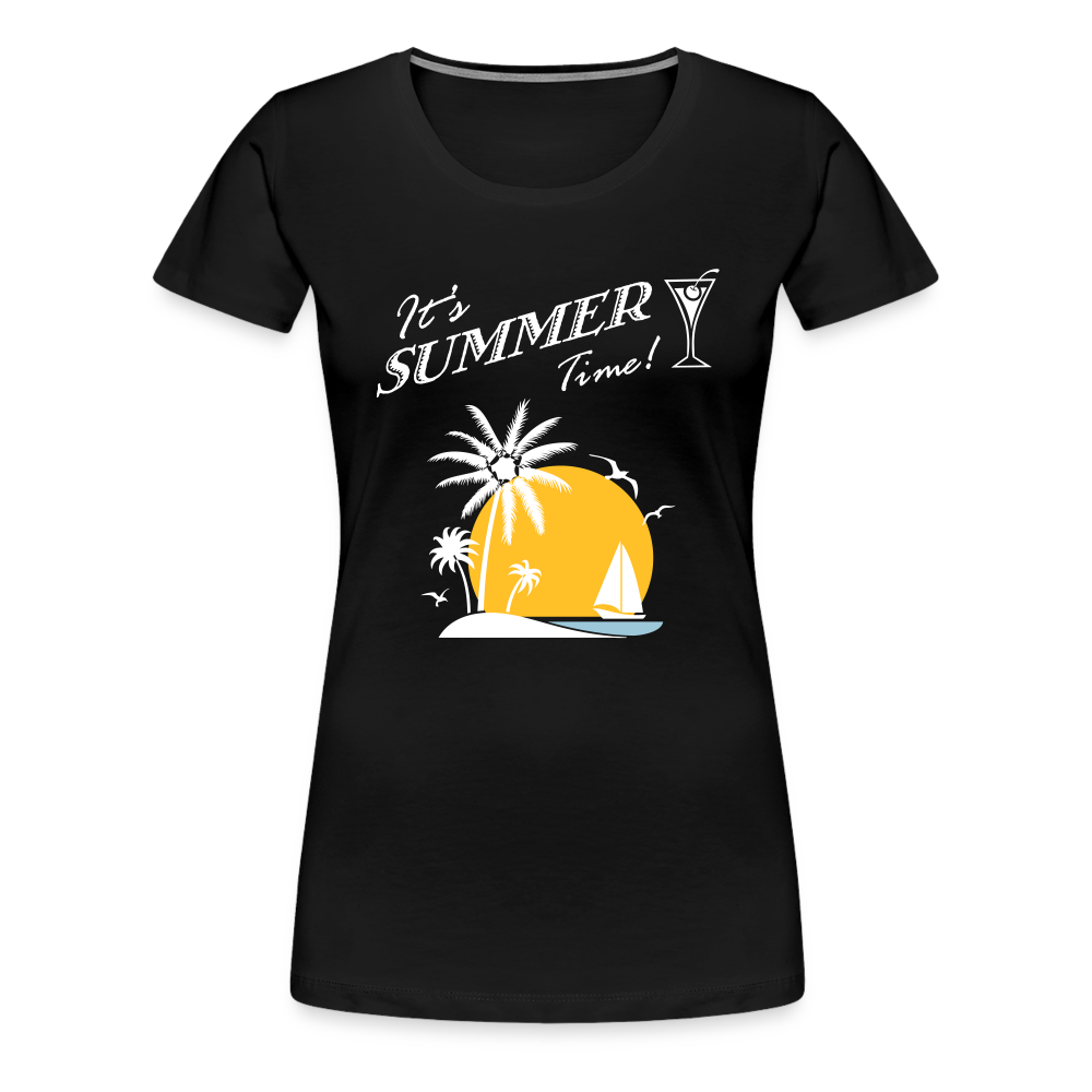 Frauen Premium T-Shirt - It's Summer Time - Schwarz