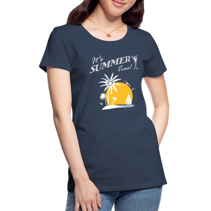 Frauen Premium T-Shirt - It's Summer Time - Navy