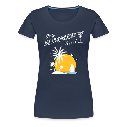 Frauen Premium T-Shirt - It's Summer Time - Navy