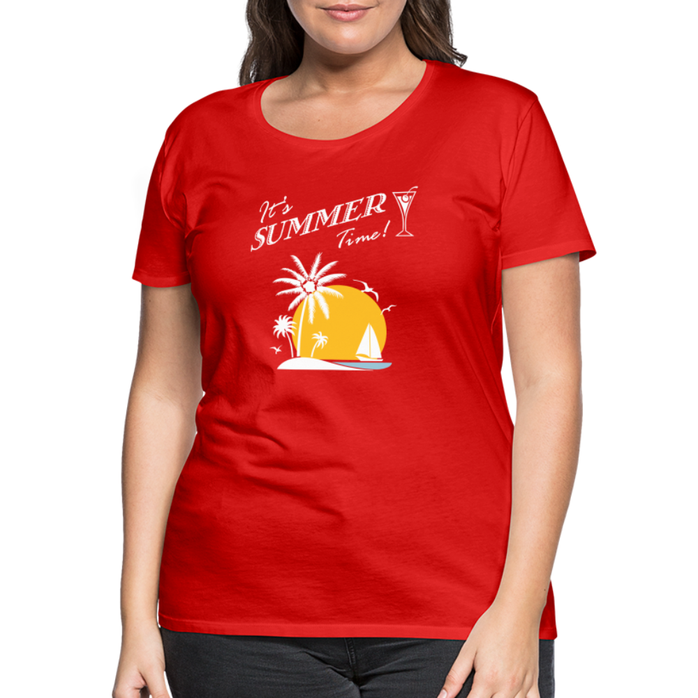 Frauen Premium T-Shirt - It's Summer Time - Rot