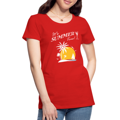 Frauen Premium T-Shirt - It's Summer Time - Rot