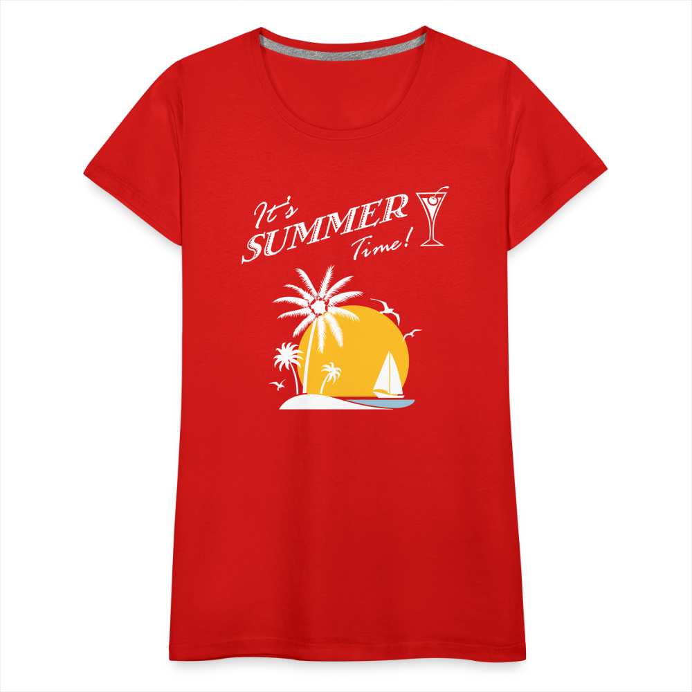 Frauen Premium T-Shirt - It's Summer Time - Rot