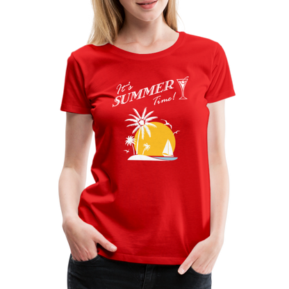 Frauen Premium T-Shirt - It's Summer Time - Rot