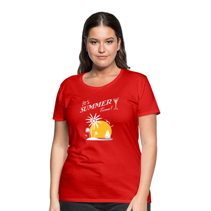 Frauen Premium T-Shirt - It's Summer Time - Rot