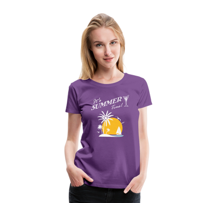 Frauen Premium T-Shirt - It's Summer Time - Lila