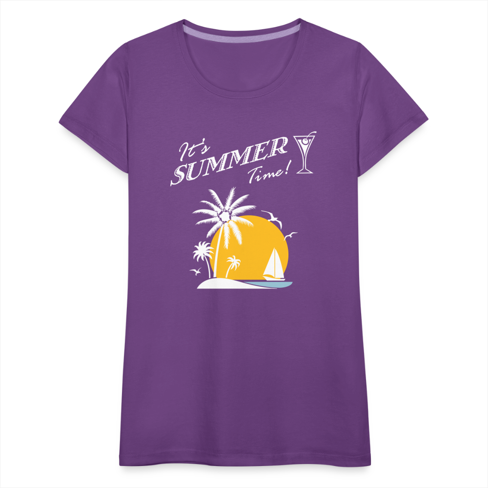 Frauen Premium T-Shirt - It's Summer Time - Lila